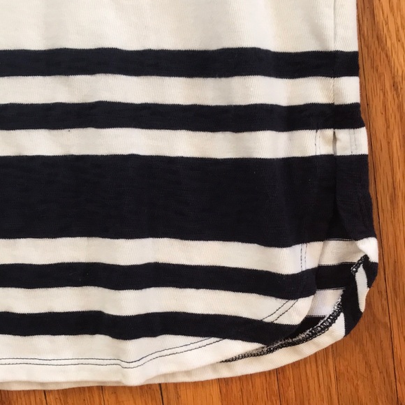 Merona navy blue & white striped tunic sweater, size large - Picture 7 of 10
